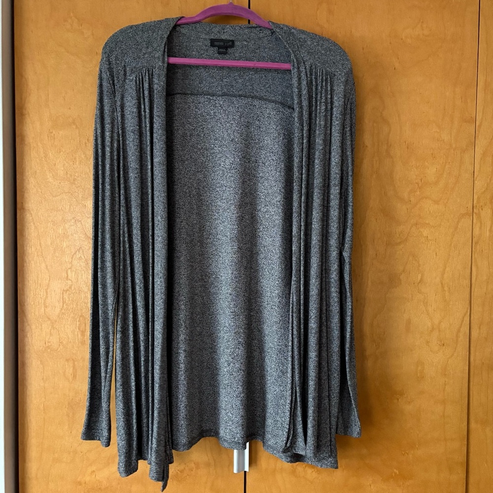 J.Jill Grey Knit Cardigan